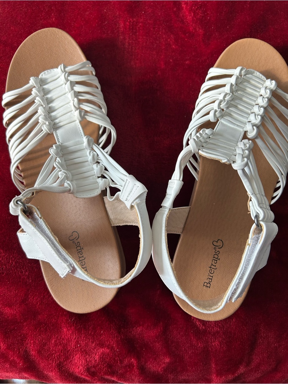 BareTraps White Braided Strap Women’s Sandals New/never worn